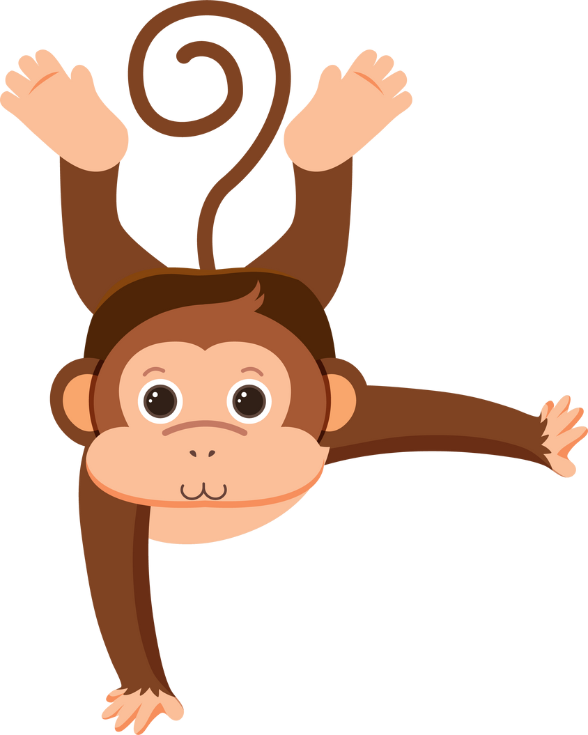 Monkey Dancing Cartoon Character